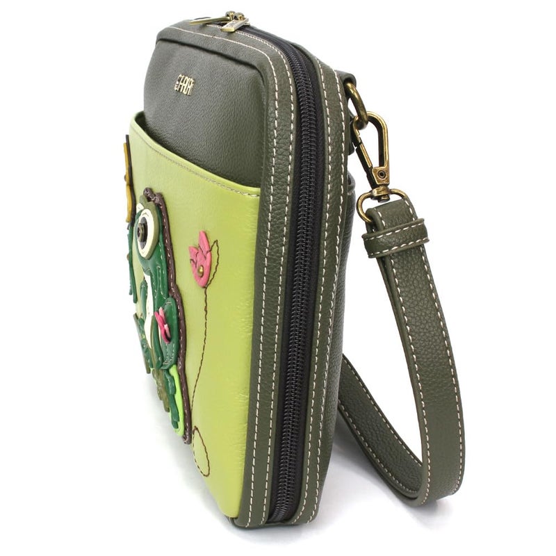 CHALA Companion Organizer Crossbody with Adjustable Strap and Built-In Wallet - Lily Frog - green - Image 3