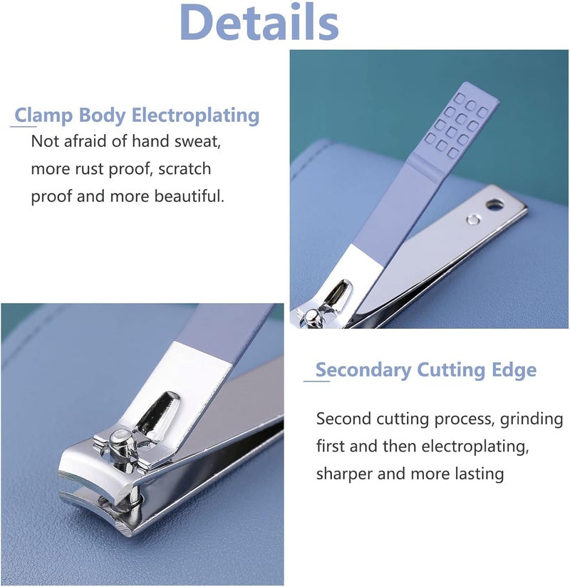 ALKAYAN Professional Nail Clippers Manicure Set - 16 Pcs Stainless Steel Nail Care To... - Image 4