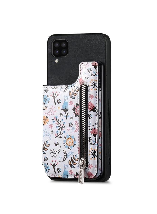 S-TOP Case For Samsung Galaxy M33 Retro Painted Zipper Wallet Back Phone Case - Image 1