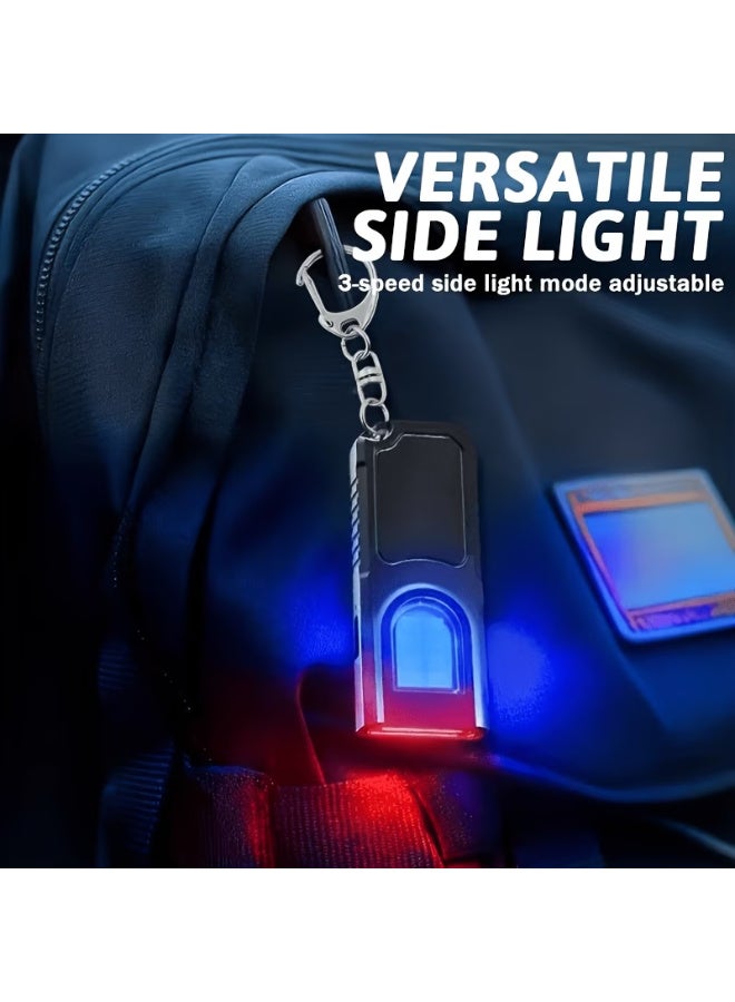 Arabash Portable USB Charging Handsfree Flashlight | Mini Keychain Lamp with Bottom Magnetic, Pen Clip Design Headlight, 5 Light Modes, Multi Functional Emergency Lantern, Hanging Tent Light, for Travel, Camping, Fishing GZ-001 - Image 5