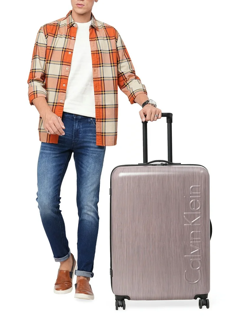 CALVIN KLEIN Calvin Klein South Hampton Hardside Spinner Luggage On Wheels, Ultra Lightweight ABS, 4 Double Wheels