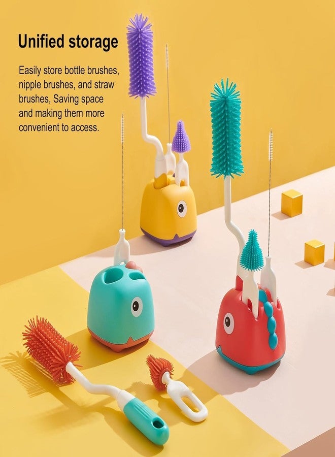 RAMNATH IMPEX RAMNATH Bottle Brush, Bottle Brush Cleaner, Brush Set, Water Bottle Cleaner Brush Set with Straw & Long Handle Silicon Brush for Narrow Neck Containers, Baby Bottles, Hydro Flask, Sports Bottle. - Image 3