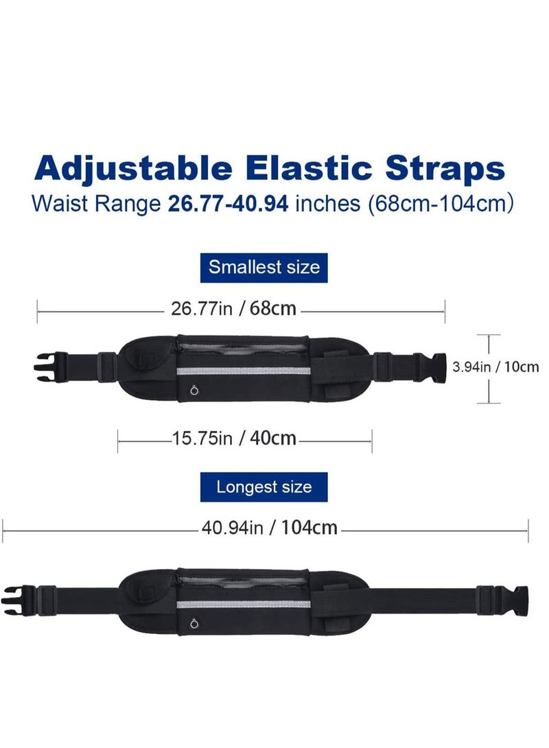 SYOSI Running Pouch Belt Waist Pack Bag, Adustable Workout Gym f anny Pack, Bounce Free Jogging Pocket Belt with Large Capacity, Perfect for Running Walking Cycling Outdoor exercise - Image 4