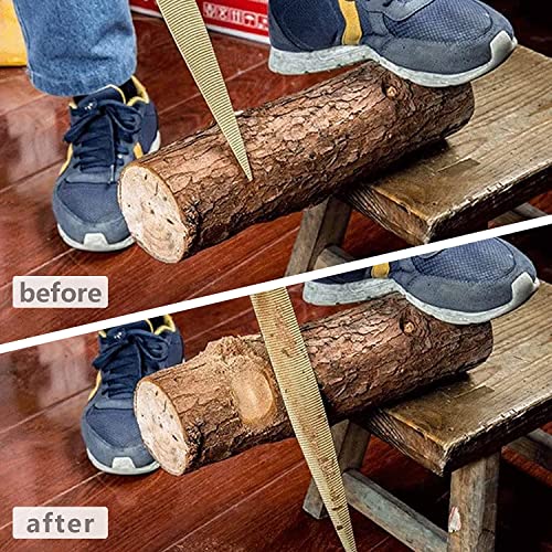 NKTM Wood File, Needle File Set Wood Files for Wood Working Wood Rasp Files Tools Golden Tapered Wood Rasp Bastard File with Rubber Handle in Gift Bag for Carving 2 Pack (6 * 8 inch) - Image 2