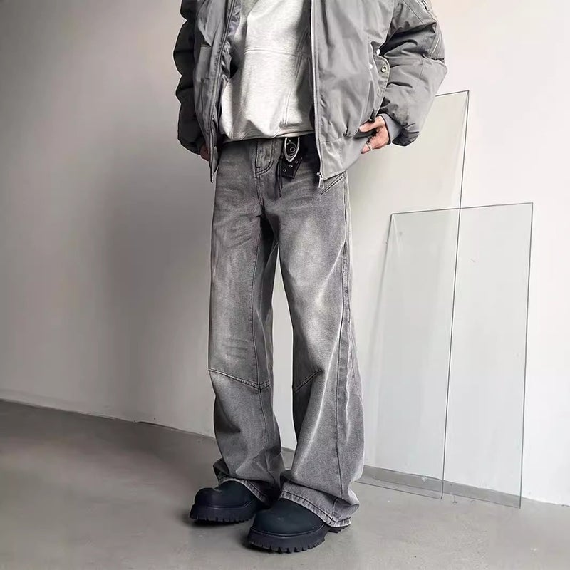 Unisex Classic Denim Jeans Loose Fit Daily Outdoor Wear - Image 2