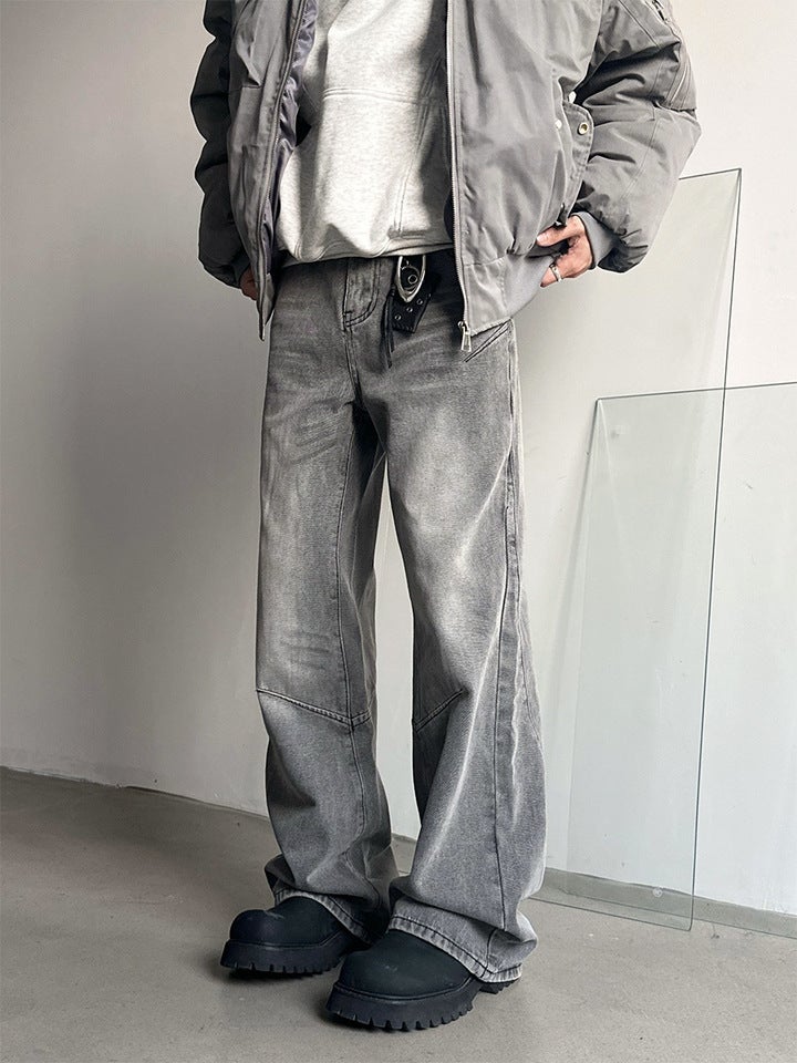 Unisex Classic Denim Jeans Loose Fit Daily Outdoor Wear - Image 1