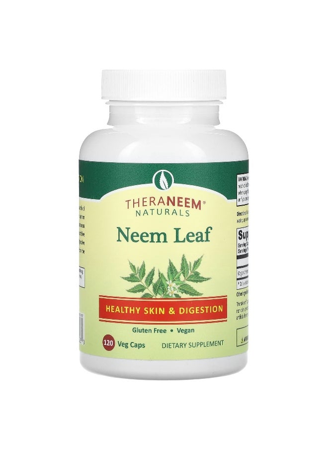 ORGANIX SOUTH Organix South, TheraNeem Naturals, Neem Leaf, 480 mg, 120 Veg Caps  - Image 1