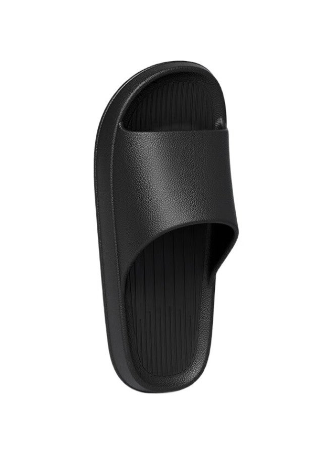 Lurad Slippers For Men, Shower Sandals, Soft-Soled, For Home Use, Eva Material, Couples, Indoor Bathroom Slippers For Women, Black, Size 43-44 - Image 3