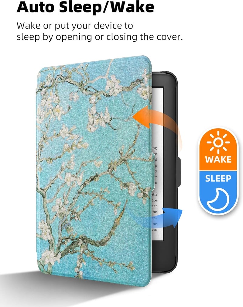 WALNEW Case for Kindle Paperwhite Prior to 2018(Model No.EY21 or DP75SDI) - PU Leather Case Smart Protective Cover Only Fits Old Generation Kindle Paperwhite Prior to 2018 - Image 3