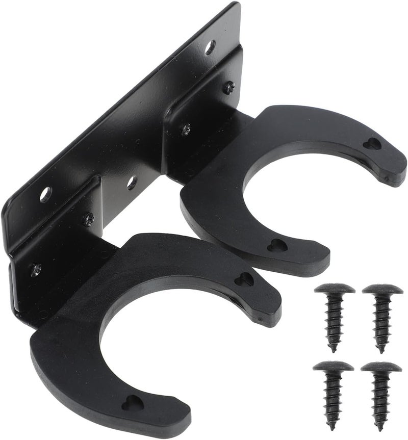 Wall-Mounted Metal Microphone Holder Stand Dual Hooks for Mic Storage, Universal Mic Support for Ktv, Stage, and Studio Use - Image 1