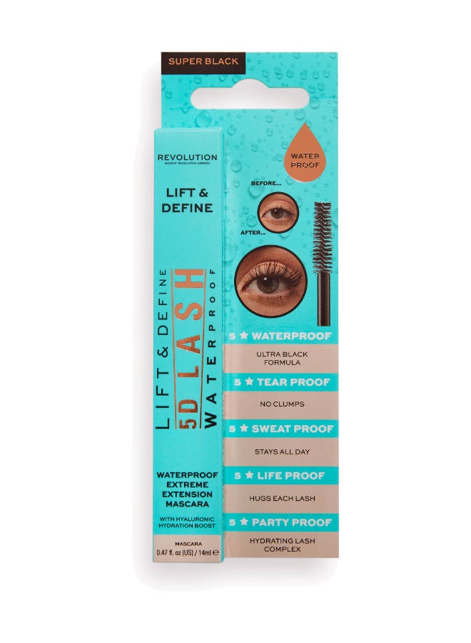 Makeup Revolution Revolution 5D Lash Waterproof Mascara - Image 1