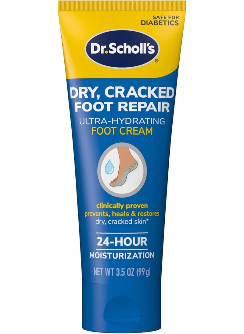 Dr. Scholl's Dr Scholl's Dry, Cracked Foot Repair Ultra-Hydrating Foot Cream Moisturizer, 3.5 oz, Skin Care Foot Lotion with 25% Urea for Dry Cracked Feet, Heals and Moisturizes for Healthy Feet - Image 1