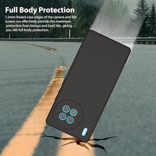 LIRAMARK Silicone Soft Back Cover Case for Vivo X90 5G (Black) - Image 5
