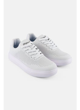Algspar Men Lace Up Casual Shoes, White  - Image 1