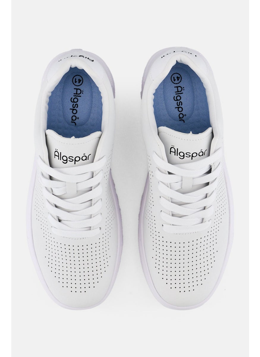 Algspar Men Lace Up Casual Shoes, White  - Image 2