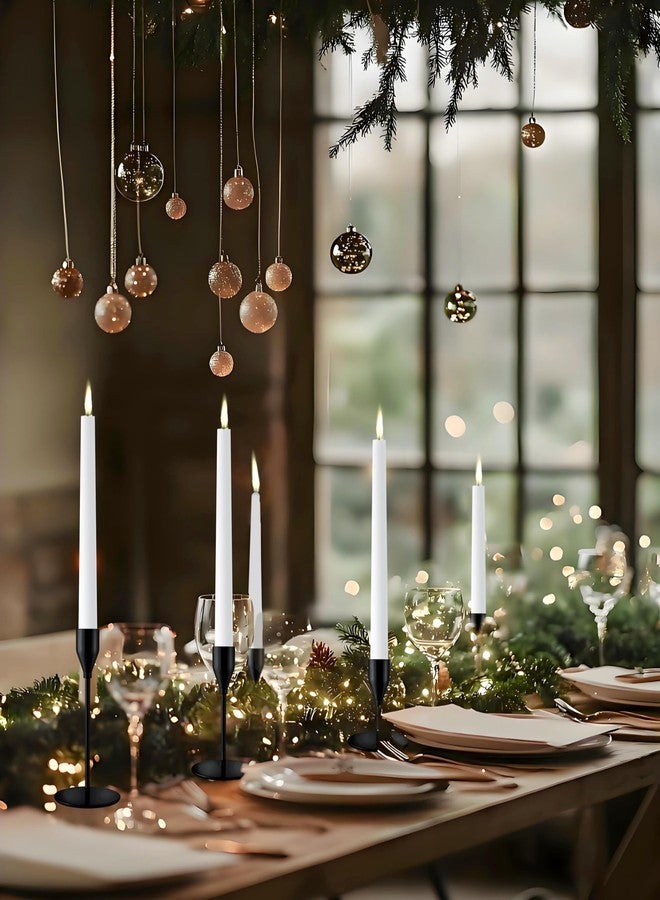 ECHFSM Black Taper Candle Holders for Wedding Table Centerpiece,Tall Taper Candlestick Holders Bulk Set of 27,Metal Candle Stick Holder Decor for Table or Mantel Centerpiece, Dinning, Party Home Decor - Image 5