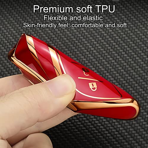 Cacacar Key Fob Cover for Lexus RX ES UX NX GX is LS Premium Soft TPU Full Cover Protection Key Fob Case Smart Remote Key Holder (Black) - Image 5