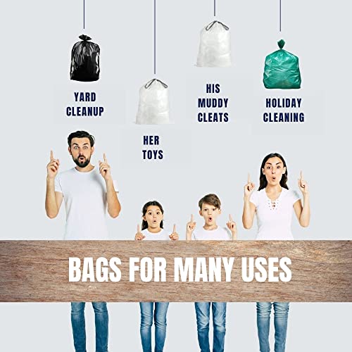 Plasticplace 64-65 Gallon Trash Can Liners for Toter │ 1.5 Mil │ Green Heavy Duty Garbage Bags │ 50” x 60” (50 Count) (W65LDGTL) - Image 5