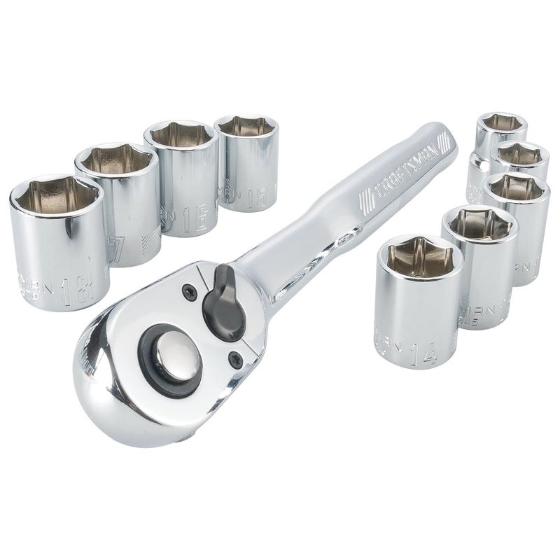 Craftsman Mechanics Tool Set Socket Wrench Set MM 38 Inch Drive CMMT34554