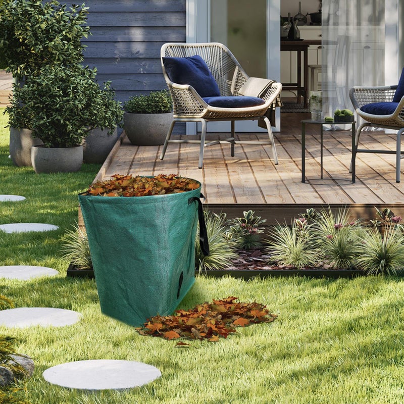 30 Inch Woven Cloth Garden Waste Bag For Yard Cleanup Grass Clippings Leaves Storage - Image 3