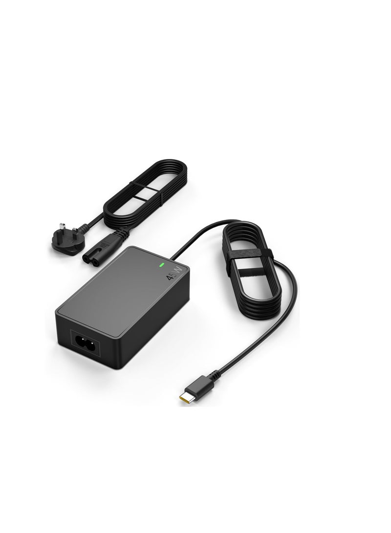 Terabyte 45W USB C Laptop Charger for Lenovo ThinkPad Yoga, HP Chromebook, Acer Chromebook, Dell, Asus, Samsung, Google and More USB Type-C Laptop, Power Adapter 20V 2.25A - Image 1