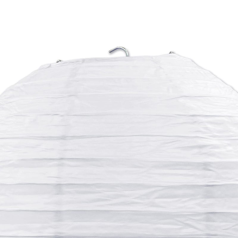 Beistle Jumbo Paper Lantern, White Hanging Decorations with Metal Support & Transparent Cord for Weddings, Graduation Parties, & Special Events, 30” - Image 3