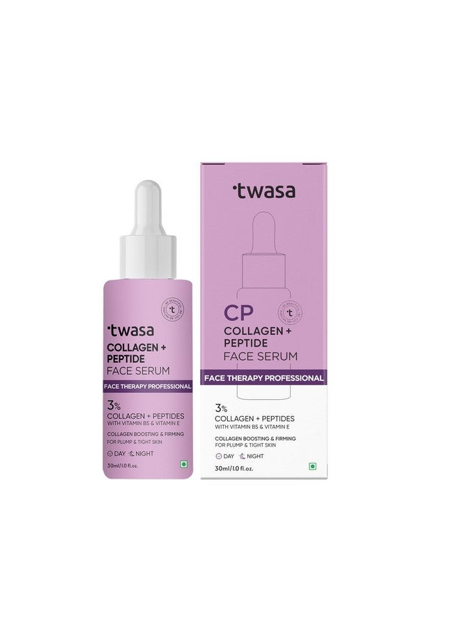 Twasa Collagen & Peptide Face Serum For Collagen Boost, Reduce Fine Lines & Wrinkles, Plump, Tight & Firming Skin | Hydrating & Overnight Repair Serum for Men & Women | 30 ml - Image 1