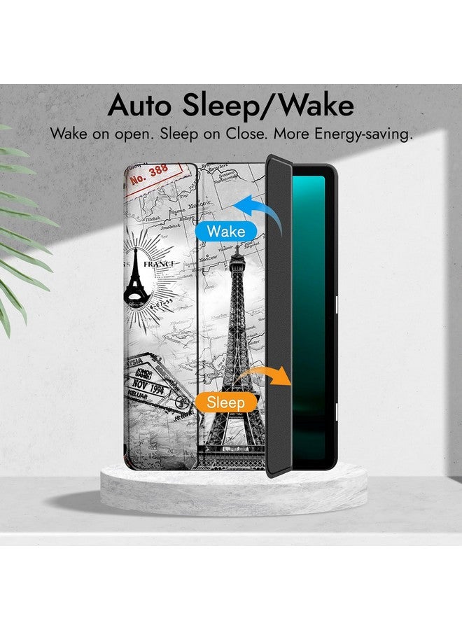 Robustrion Cover for Samsung Galaxy Tab S9 FE+ / Tab S10 Plus/Tab S9 Plus 12.4 inch Cover Case with [S Pen Holder] for Samsung Tab S9 FE Plus / S9+ / S10+ Tablet Cover [Auto Sleep/Wake] - Eiffel - Image 3