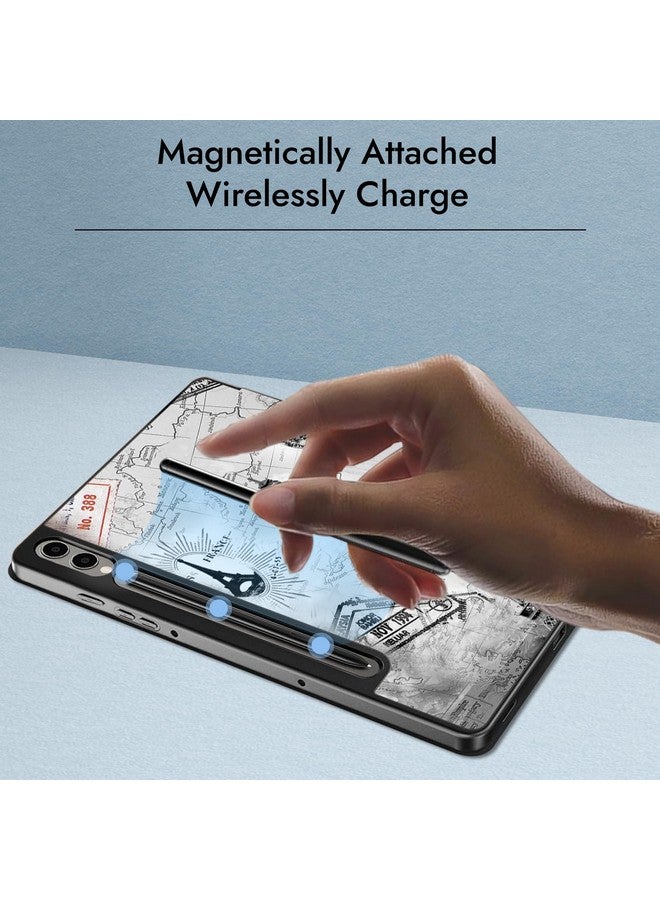 Robustrion Cover for Samsung Galaxy Tab S9 FE+ / Tab S10 Plus/Tab S9 Plus 12.4 inch Cover Case with [S Pen Holder] for Samsung Tab S9 FE Plus / S9+ / S10+ Tablet Cover [Auto Sleep/Wake] - Eiffel - Image 4