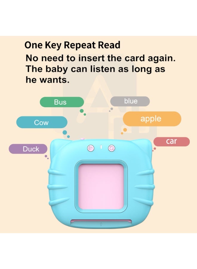 Talking Flash Cards for Toddlers - Sound Effects, 118 Double-Sided Cards, Educational Gift Blue - Image 5