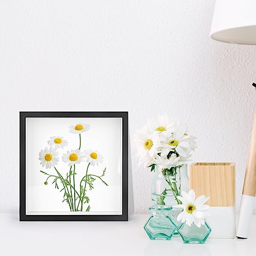 IWOLOMI 4 Pack 8 x 8 Shadow Box Picture Frame 3D Frames Shadow Box Square Shadow Boxes Display Cases with Adhesive Tape for Baby Items Wedding Memories Crafts Awards Medals Tickets and Photos (Black) - Image 4