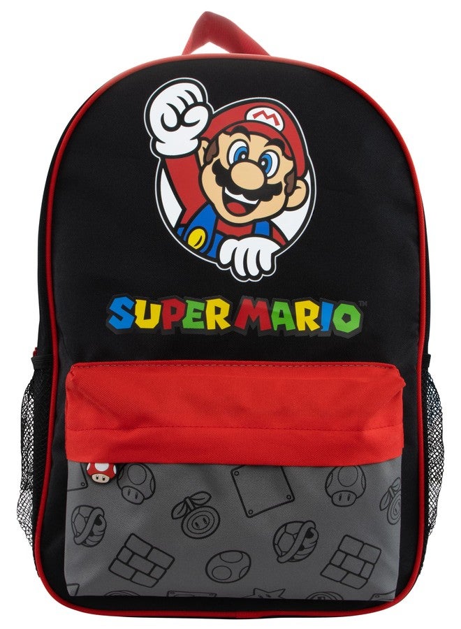 Super Mario Backpack | Boys School Bag | Boys Back Pack | Black One Size - Image 2