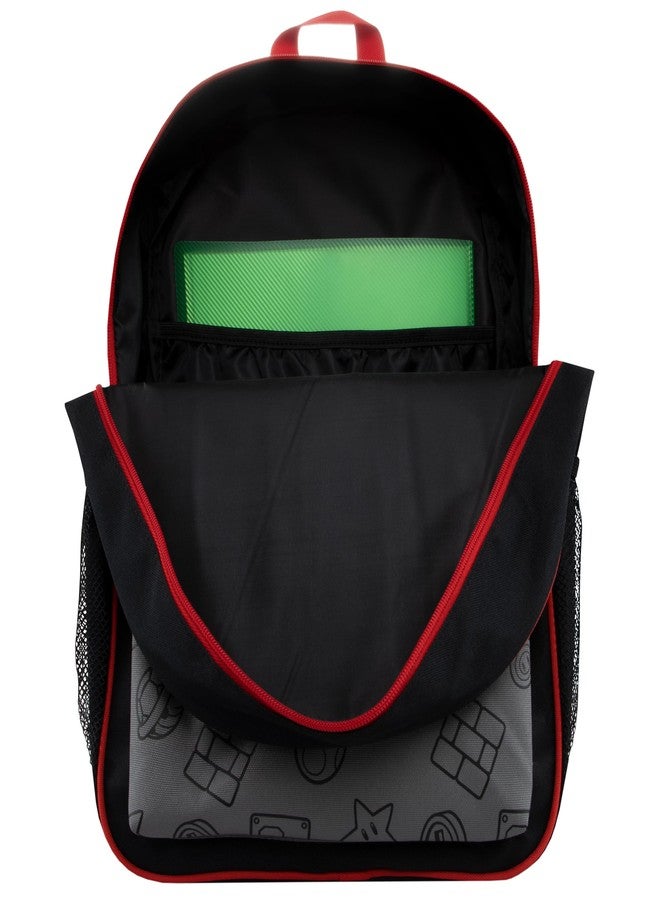 Super Mario Backpack | Boys School Bag | Boys Back Pack | Black One Size - Image 4