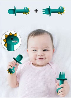 Excefore Baby Silicone Plate + Placement, Non-Slip Feeding Plate for Toddlers Babies Kids with Strong Suction Fits Most Highchair Trays. Dishwasher and Microwave Safe with Spoon & Fork  - Image 4