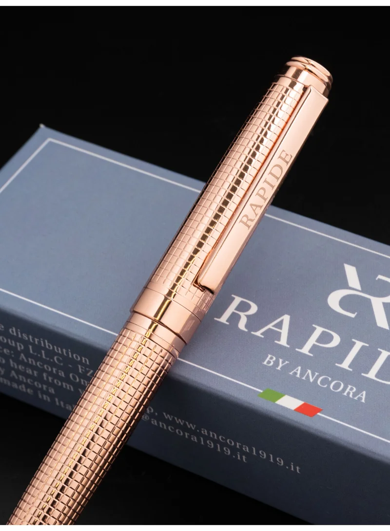 Ancora Rapide Venice Ballpoint Pen – Pink/Gold Finish, Italian Craftsmanship