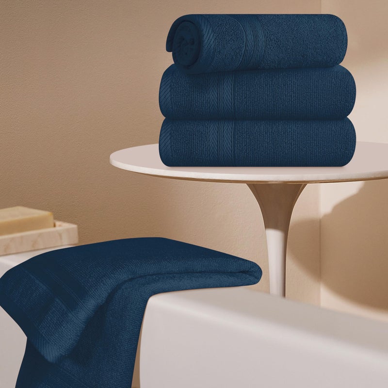 BOUTIQUO Ultra Soft 6-Piece Hand Towel Set 16x28-100% Ringspun Cotton - Durable & Highly Absorbent Hand Towels - Ideal for use in Bathroom  Kitchen  Gym  Spa & General Cleaning - Mineral Blue - Image 3