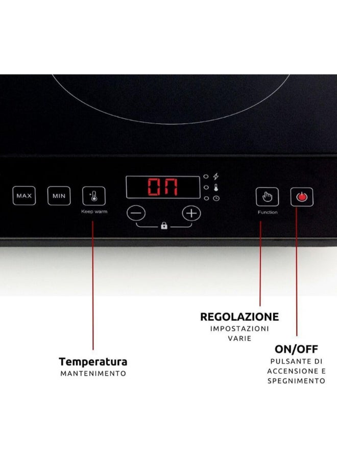 أريتي 2000W + 1500W Double Induction Hot Plate Black 6.5 x 35 x 58 cm 00C199800ARAS 3500 W 00C199800ARAS - Image 2
