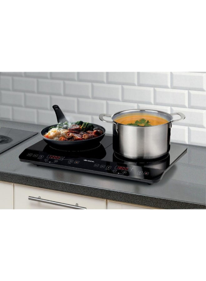 أريتي 2000W + 1500W Double Induction Hot Plate Black 6.5 x 35 x 58 cm 00C199800ARAS 3500 W 00C199800ARAS - Image 5