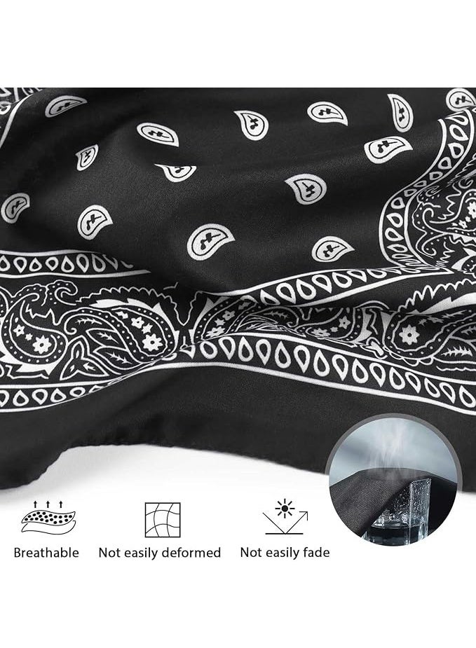 FAYET 6-Pack Unisex Paisley Bandanas, 54x54cm Multifunction Head Scarf, Cowboy Neckerchief, Face Mask, Neck Warmer for Men & Women - Image 4