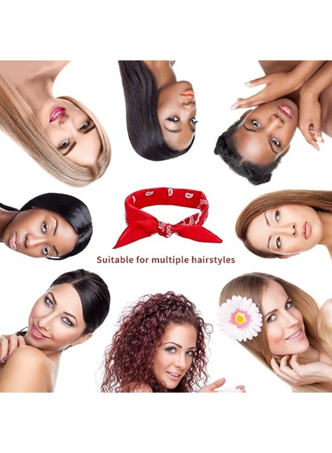 FAYET 6-Pack Unisex Paisley Bandanas, 54x54cm Multifunction Head Scarf, Cowboy Neckerchief, Face Mask, Neck Warmer for Men & Women - Image 5