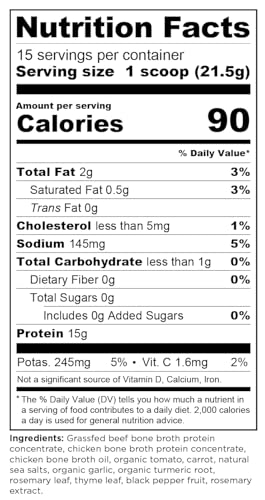 Ancient Nutrition Bone Broth Protein Powder Chicken Soup GrassFed Chicken and Beef Bone Broth Powder 15g Protein Per Serving Supports a Healthy Gut 15 Servings - Image 5