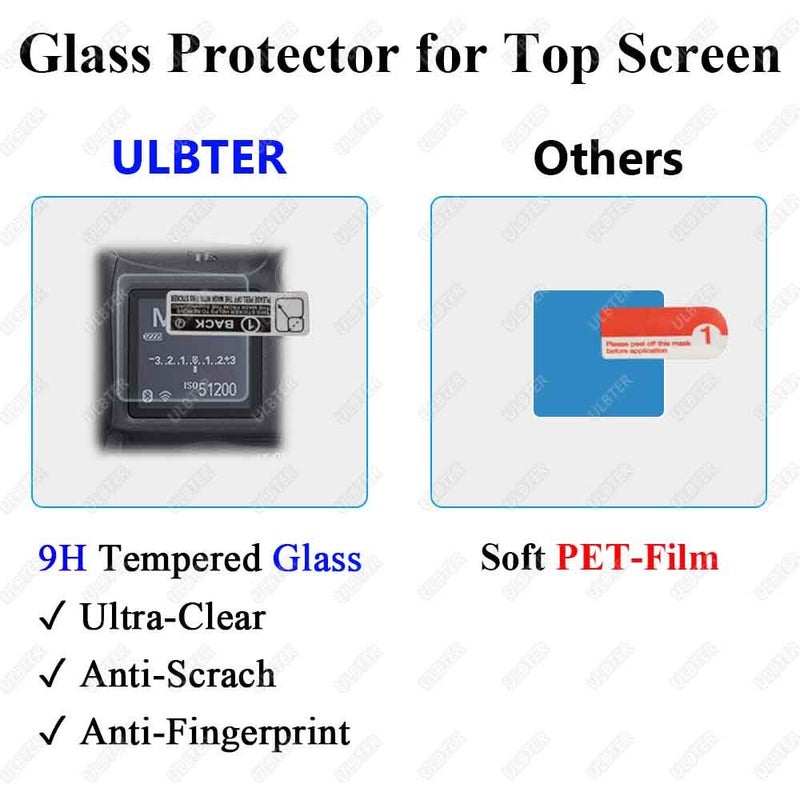 ULBTER Screen Protector for Nikon Z9 Z8 Z 8 Z 9 + Top Screen [2+2Pack], Tempered Glass Cover 0.3mm 9H Hardness Anti-Scrach Anti-Fingerprint Anti-Bubble - Image 2