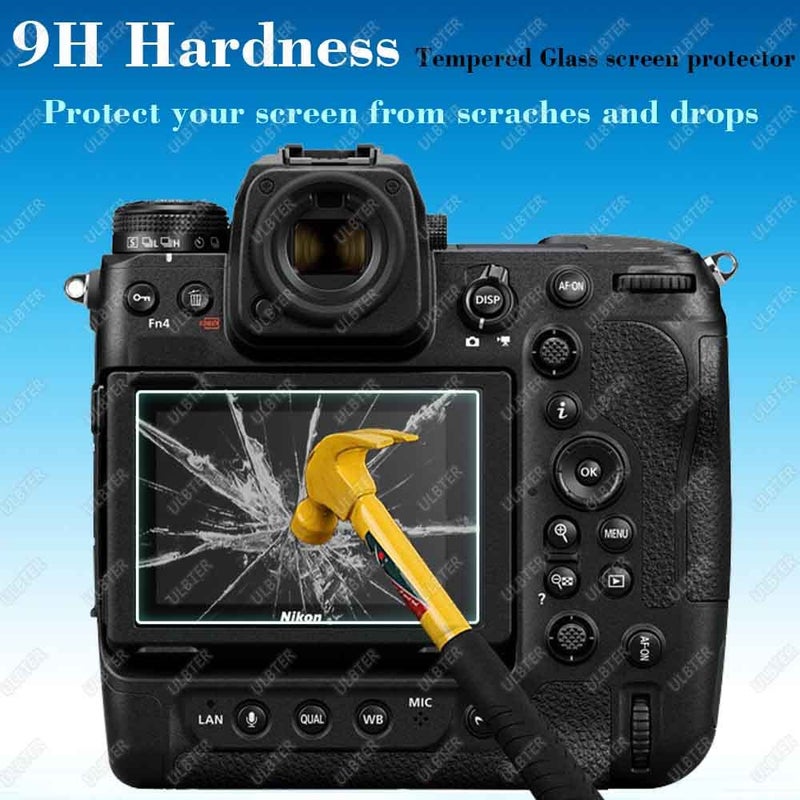 ULBTER Screen Protector for Nikon Z9 Z8 Z 8 Z 9 + Top Screen [2+2Pack], Tempered Glass Cover 0.3mm 9H Hardness Anti-Scrach Anti-Fingerprint Anti-Bubble - Image 4