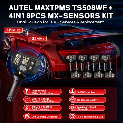 Autel MaxiTPMS TS508WF KIT 2025 TPMS Programming Tool with 8PCS Autel MX Sensor ($229), Tire Sensor Programmer, Relearn/Activate/Read/Copy TPMS Sensors, TPMS Reset, WiFi Ver. of TS601 TS508 TS501 ﻿ - Image 4