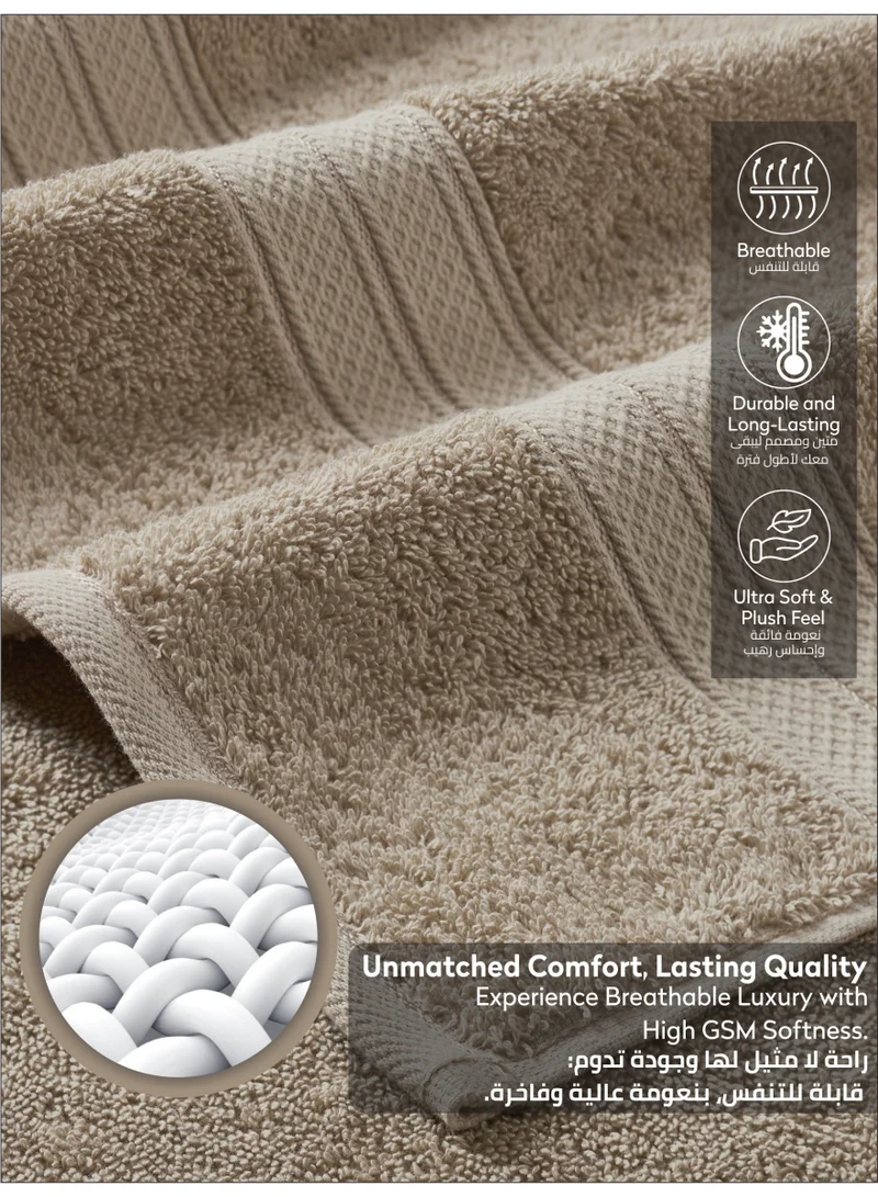Donetella Premium 100 % Combed Cotton 2-Pcs Hand Towel Set (50 X 90 CM) 600 GSM Super Soft Hand Towel, Highly Absorbent, Quick Dry,Best Towel for Bathroom, Spa And Hotel.