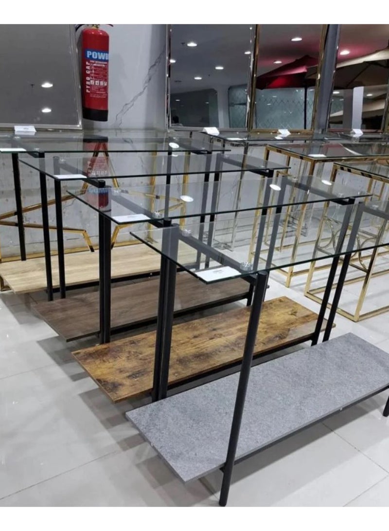 Living Console Table Entryway With Glass Top  120*40*80 CM - Image 3