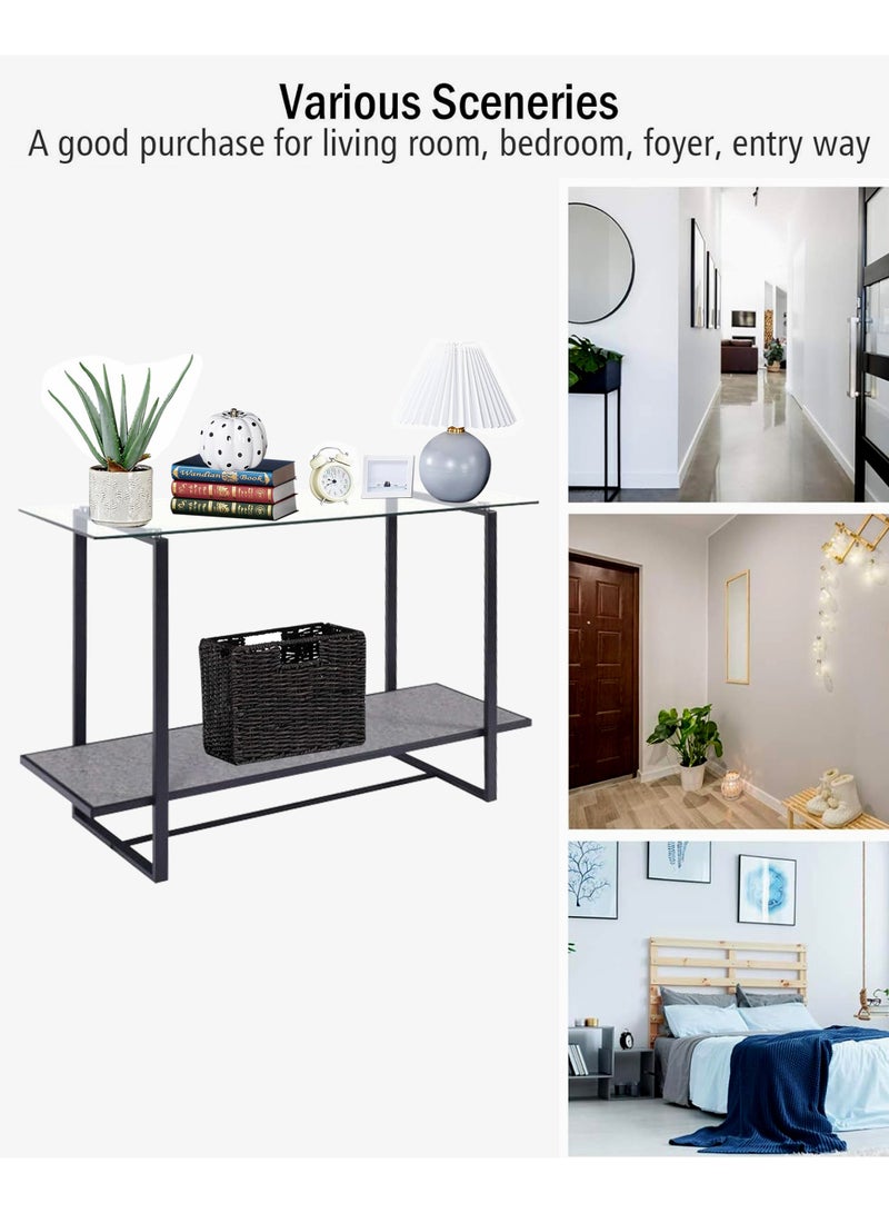 Living Console Table Entryway With Glass Top  120*40*80 CM - Image 5