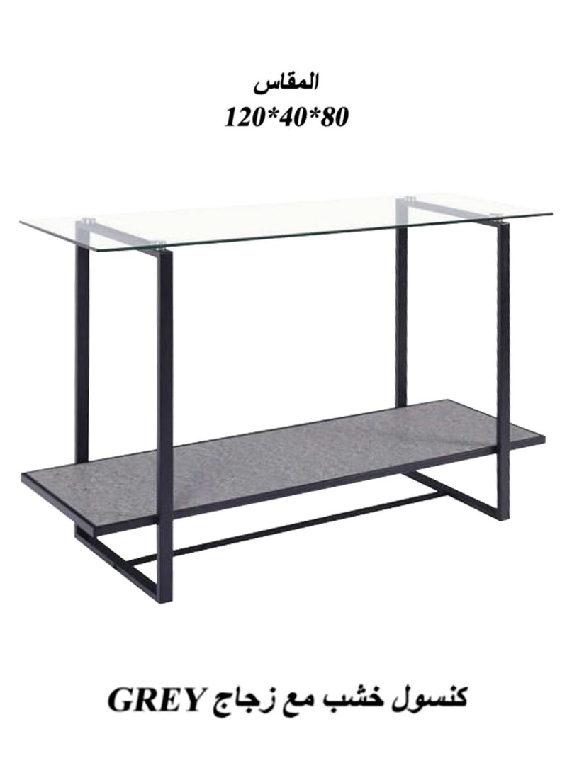 Living Console Table Entryway With Glass Top  120*40*80 CM - Image 1