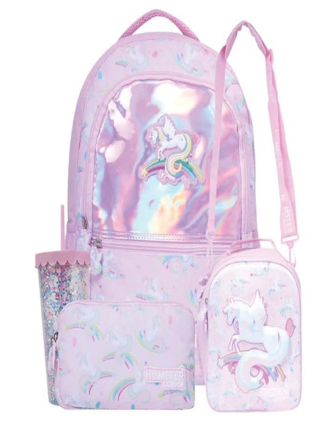HAMSTER London School Bundle Set for Kids (4-in-1) – 16 Inch Backpack, Sling Bag, Pencil Pouch & Sipper Bottle | Stylish, Durable & Lightweight School Bag Combo for Boys & Girls (Pink) - Image 2