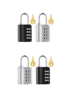 4 Pcs Combination Padlock, Digit Resettable Security Padlock with Keys, for School Sports Gym or Locker, Fence, Toolbox, Case, Hasp Storage and Employee Locker - pzsku/Z8B8057F2A88641921BD4Z/45/_/1692959677/3a870bb4-75a0-4a57-a448-9a8699508301